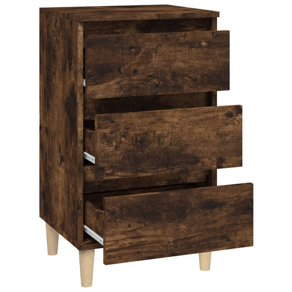 Nachttisch aus Räuchereiche Trumaine 40x35x70cm (Holz)