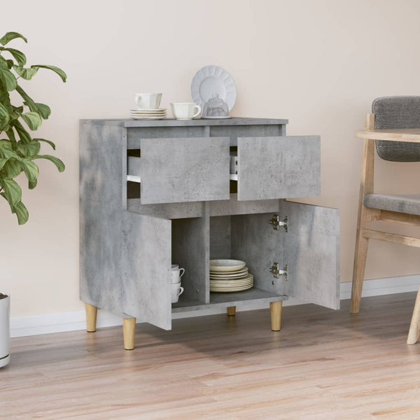 Betongraues Sideboard Tirsin 60x35x70cm (Holz)