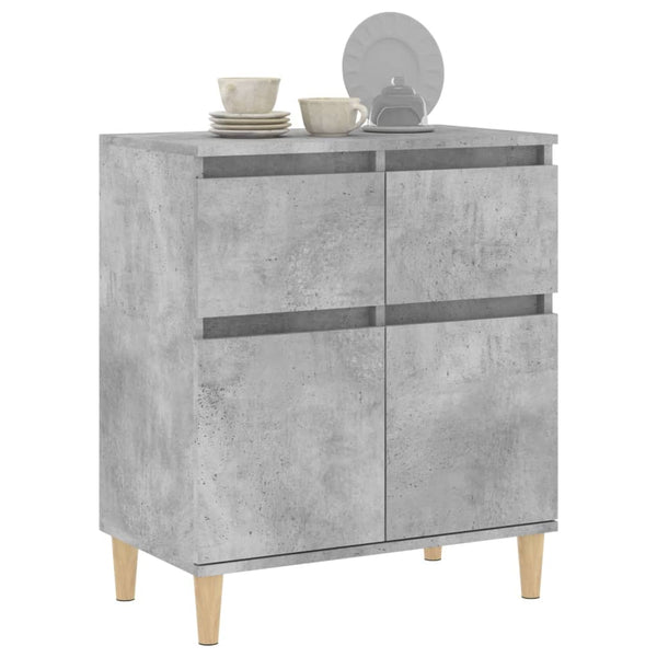 Betongraues Sideboard Tirsin 60x35x70cm (Holz)
