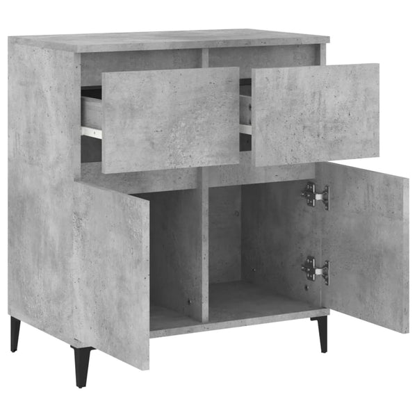 Betongraues Sideboard Stamita 60x35x70cm (Holz)