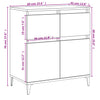 Betongraues Sideboard Stamita 60x35x70cm (Holz)