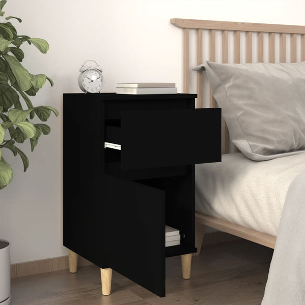 Nachttisch Drury, schwarz, 40x35x70cm