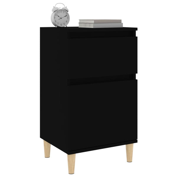 Nachttisch Drury, schwarz, 40x35x70cm