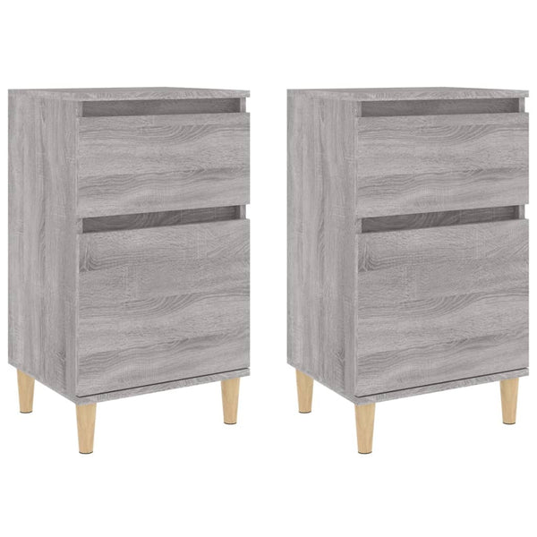 Graue Nachttische Drury 40x35x70cm (2 Stück Sonoma)