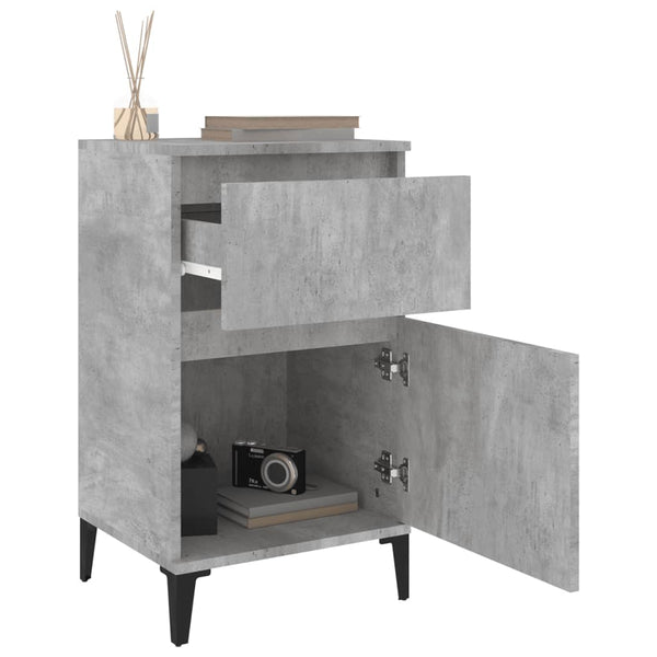 Nachttische Tecluta 40x35x70cm Betongrau (2 St.)