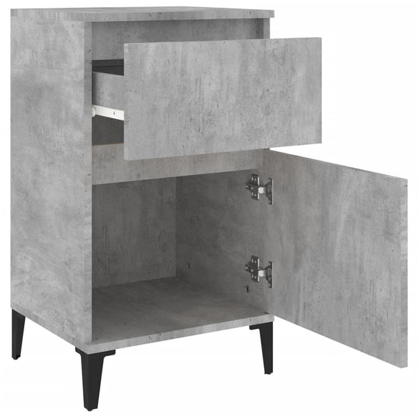 Nachttische Tecluta 40x35x70cm Betongrau (2 St.)
