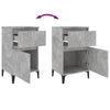 Nachttische Tecluta 40x35x70cm Betongrau (2 St.)