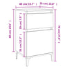 Nachttische Tecluta 40x35x70cm Betongrau (2 St.)