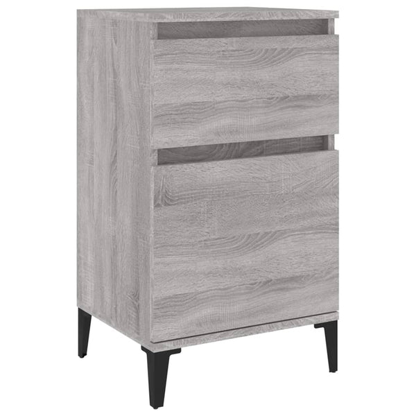 Grauer Nachttisch Tecluta 40x35x70cm