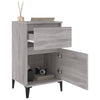 Grauer Nachttisch Tecluta 40x35x70cm