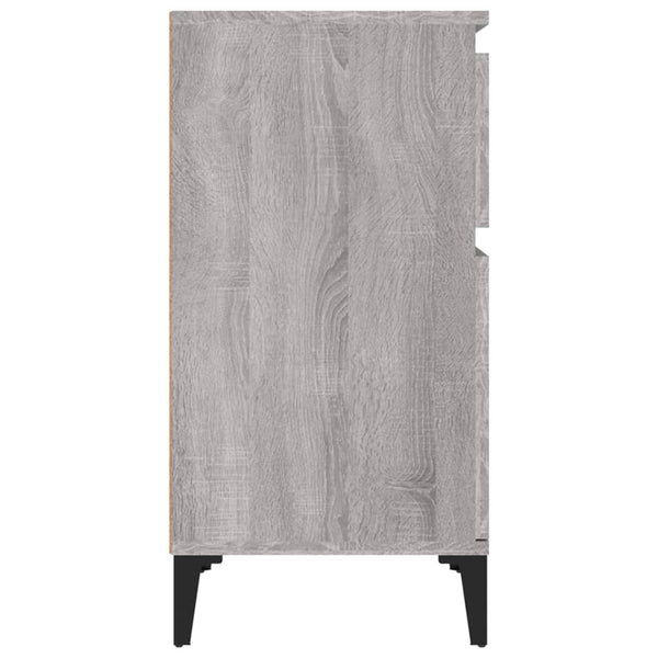 Grauer Nachttisch Tecluta 40x35x70cm