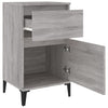 Grauer Nachttisch Tecluta 40x35x70cm