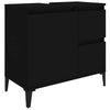 Schwarzer Badezimmerschrank Marituta 65x33x60cm (Holz)