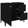 Schwarzer Badezimmerschrank Marituta 65x33x60cm (Holz)