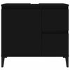 Schwarzer Badezimmerschrank Marituta 65x33x60cm (Holz)