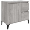 Grauer Badezimmerschrank Marituta 65x33x60cm (Holz)