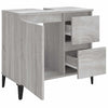 Grauer Badezimmerschrank Marituta 65x33x60cm (Holz)