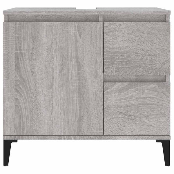 Grauer Badezimmerschrank Marituta 65x33x60cm (Holz)
