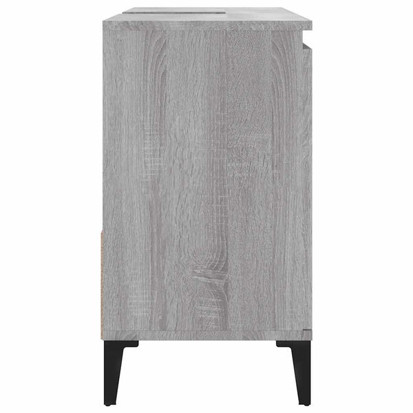 Grauer Badezimmerschrank Marituta 65x33x60cm (Holz)