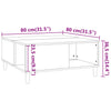 Grauer Couchtisch Avedica 80x80x36,5cm (Holz)