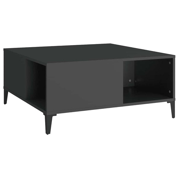 Couchtisch Marnela 80x80x36,5cm (Holz), schwarz