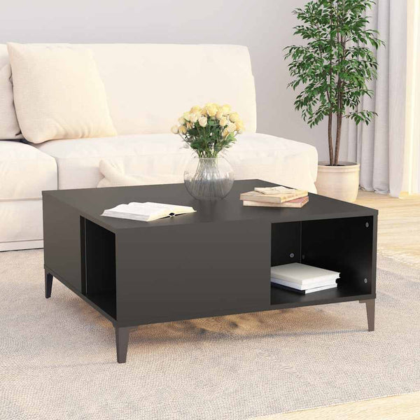 Couchtisch Marnela 80x80x36,5cm (Holz), schwarz