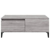 Grauer Couchtisch Shanelle 90x50x36,5cm (Holz)