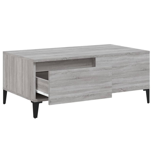 Grauer Couchtisch Shanelle 90x50x36,5cm (Holz)
