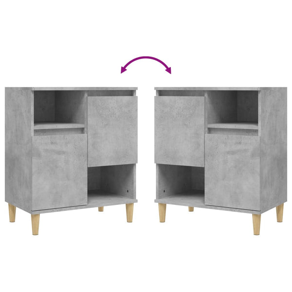 Betongraues Sideboard Anelize 60x35x70cm (Holz)