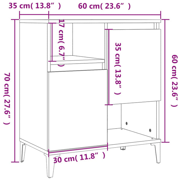 Weißes Sideboard Bell 60x35x70cm (Holz)