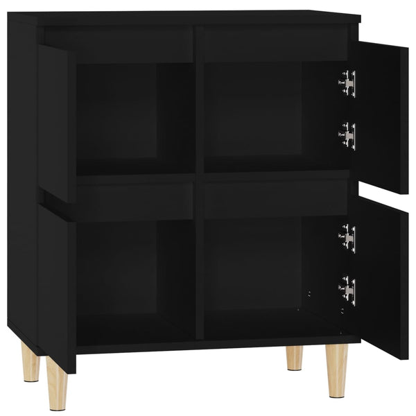 Schwarzes Sideboard Tristana 60x35x70cm (Holz)