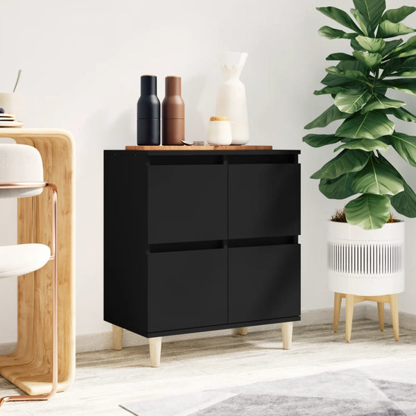 Schwarzes Sideboard Tristana 60x35x70cm (Holz)