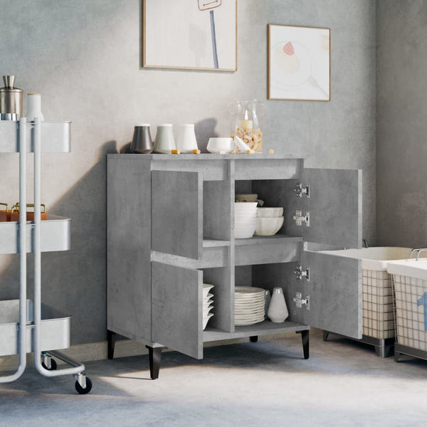 Betongraues Sideboard Saviton 60x35x70cm (Holz)