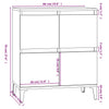Betongraues Sideboard Saviton 60x35x70cm (Holz)