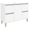 Weißer Waschtischunterschrank Josa 80x33x60cm (Holz)