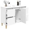 Weißer Waschtischunterschrank Josa 80x33x60cm (Holz)