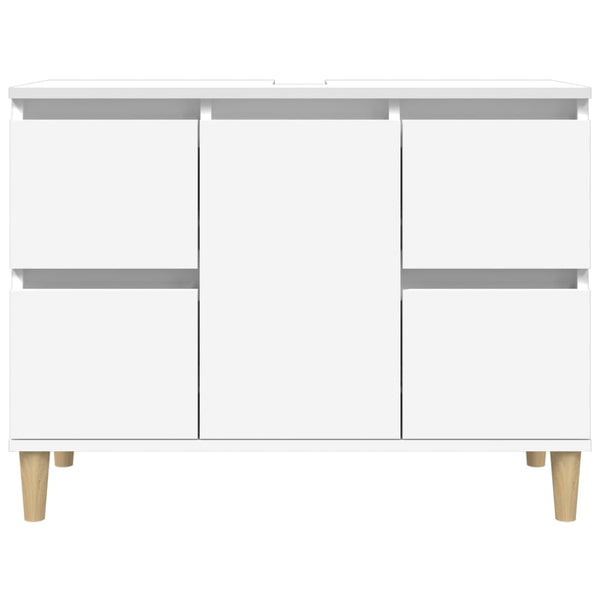 Weißer Waschtischunterschrank Josa 80x33x60cm (Holz)