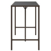 Brauner Bartisch Mihaili 180x70x110cm (mit Glasplatte Polyrattan)