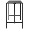 Schwarzer Stehtisch Mihaili 180x70x110cm (mit Glasplatte Polyrattan)