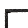 Schwarzer Stehtisch Mihaili 180x70x110cm (mit Glasplatte Polyrattan)