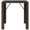 Brauner Bartisch Jenu 105x80x110cm (Polyrattan mit Glasplatte)