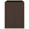 Brauner Bartisch Jenu 105x80x110cm (Polyrattan mit Glasplatte)