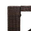 Brauner Bartisch Jenu 105x80x110cm (Polyrattan mit Glasplatte)