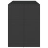 Schwarzer Bartisch Jenu 145x80x110cm (mit Glasplatte Polyrattan)