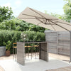 Grauer Bartisch Jenu 145x80x110cm (mit Glasplatte Polyrattan)