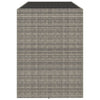 Grauer Bartisch Jenu 185x80x110cm (mit Glasplatte, Polyrattan)