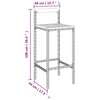 Graue Barhocker Aigul (4 Stück Polyrattan und Akazienholz)