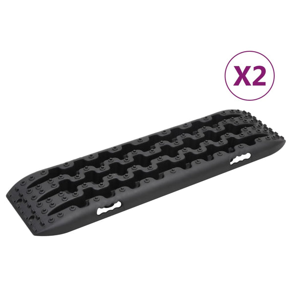 Schwarze Antirutschmatte Siretul 106x30,5x7cm (2 Stück Nylon)