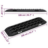 Schwarze Antirutschmatte Siretul 106x30,5x7cm (2 Stück Nylon)