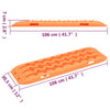 Orange Antirutschmatte Siretul 106x30,5x7cm (2 Stück Nylon)